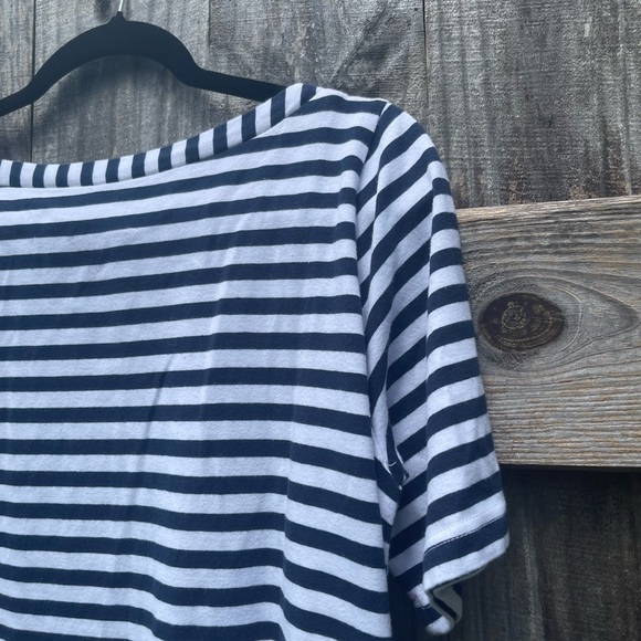 Gretchen Scott Designs Navy and White Striped Top - Picture 9 of 9